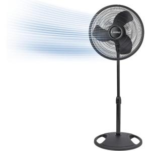 Lasko 2521 16 Inch 3-Speed Quiet Adjustable Tilting Wide-Area Oscillating Standing Pedestal Fan for Bedroom, Kitchen, Home, and Office, Black(Black)