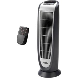 Lasko Portable Electric 1500 Watt Room Oscillating Ceramic Tower Space Heater with Remote, Adjustable Thermostat, Digital Controls, and Timer, Black(Tower Heater)