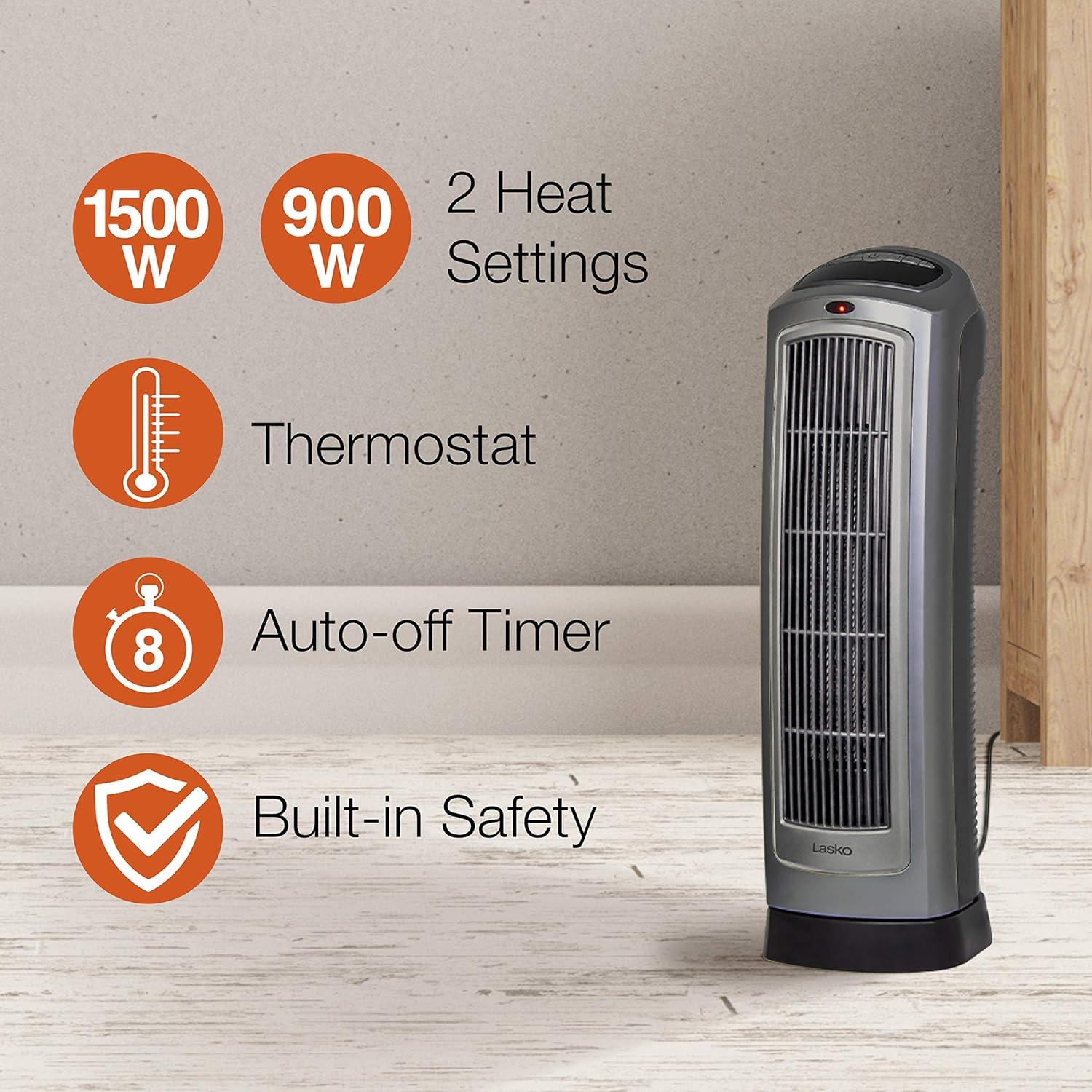 image:imageLasko Heating Space Heater 16 Inch SilverSilver 5309