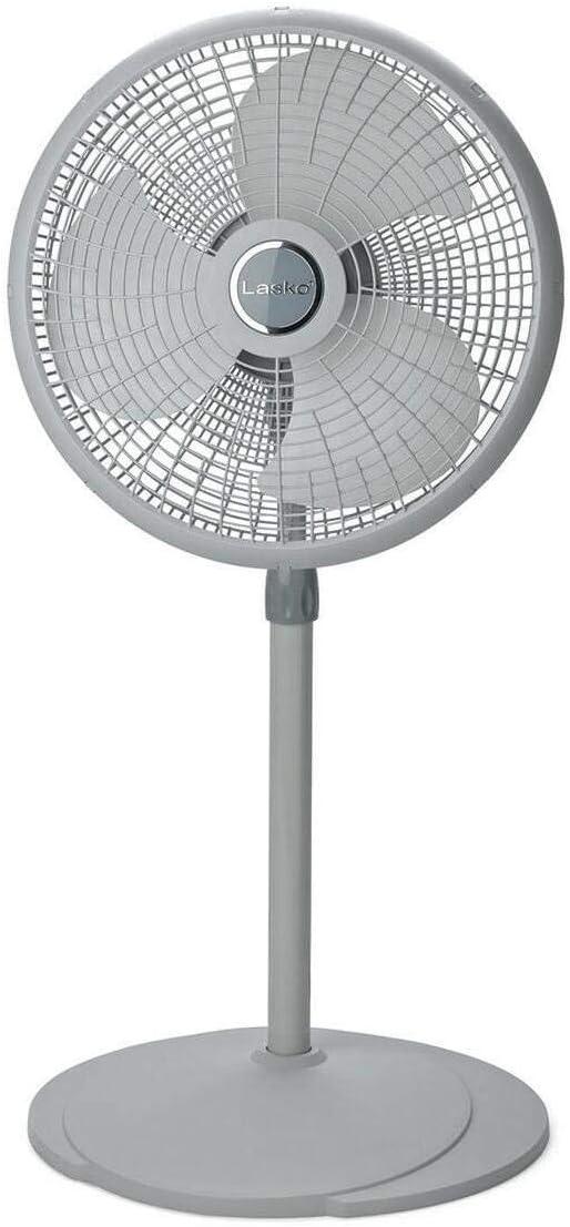 image:imageLasko Oscillating Adjustable Pedestal Stand Fan with Timer and Remote for Indoor Bedroom Living Room Home Office amp College Dorm Use 16 Inch White 1646Gray