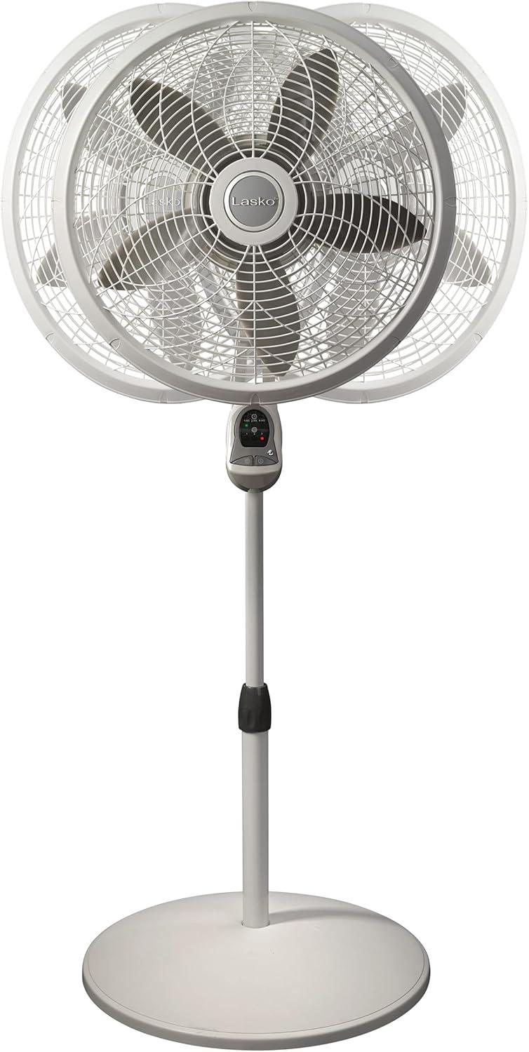image:imageLasko Oscillating Adjustable Pedestal Stand Fan with Timer and Remote for Indoor Bedroom Living Room Home Office amp College Dorm Use 16 Inch White 1646White