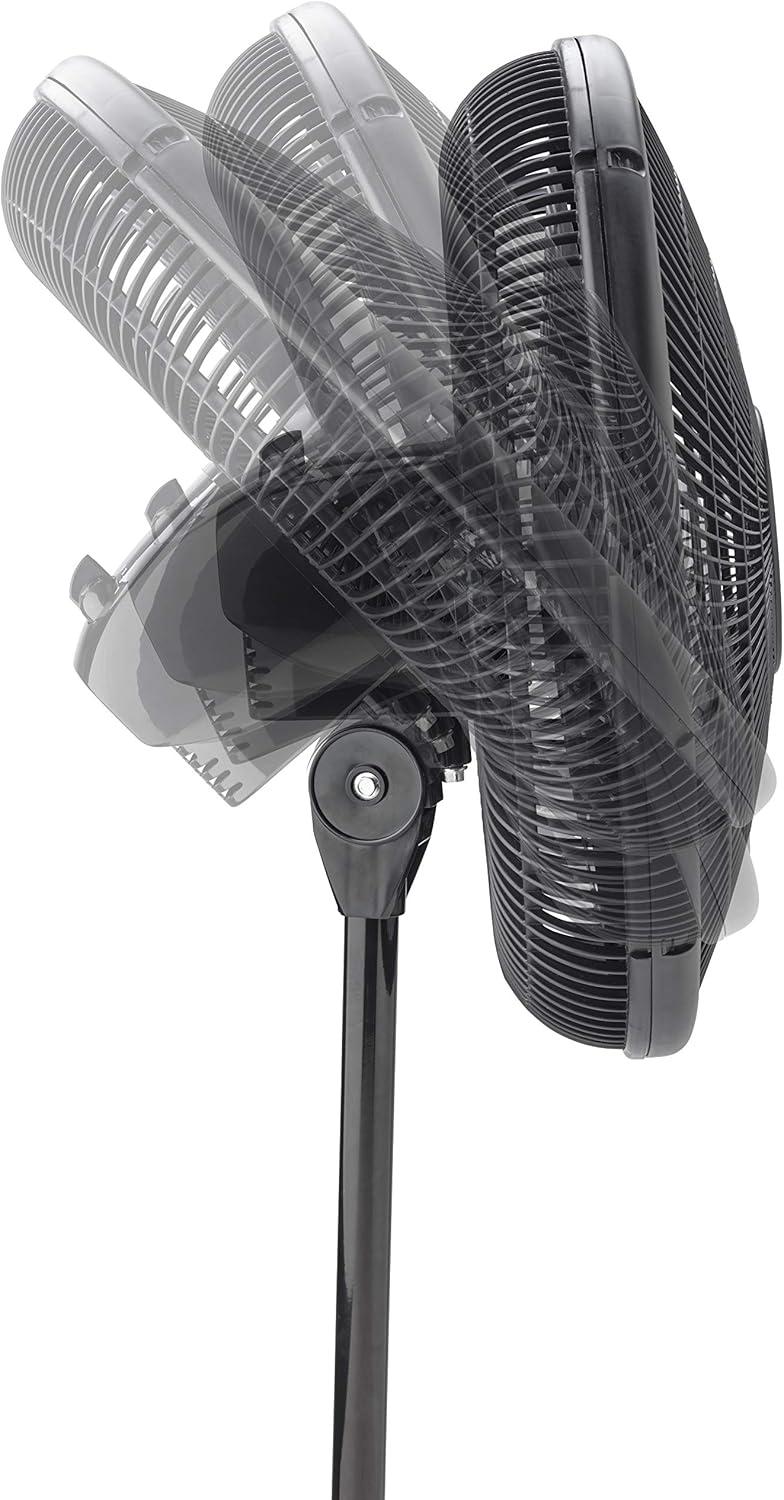 image:imageLasko Oscillating Adjustable Pedestal Stand Fan with Timer and Remote for Indoor Bedroom Living Room Home Office amp College Dorm Use 16 Inch White 1646Black