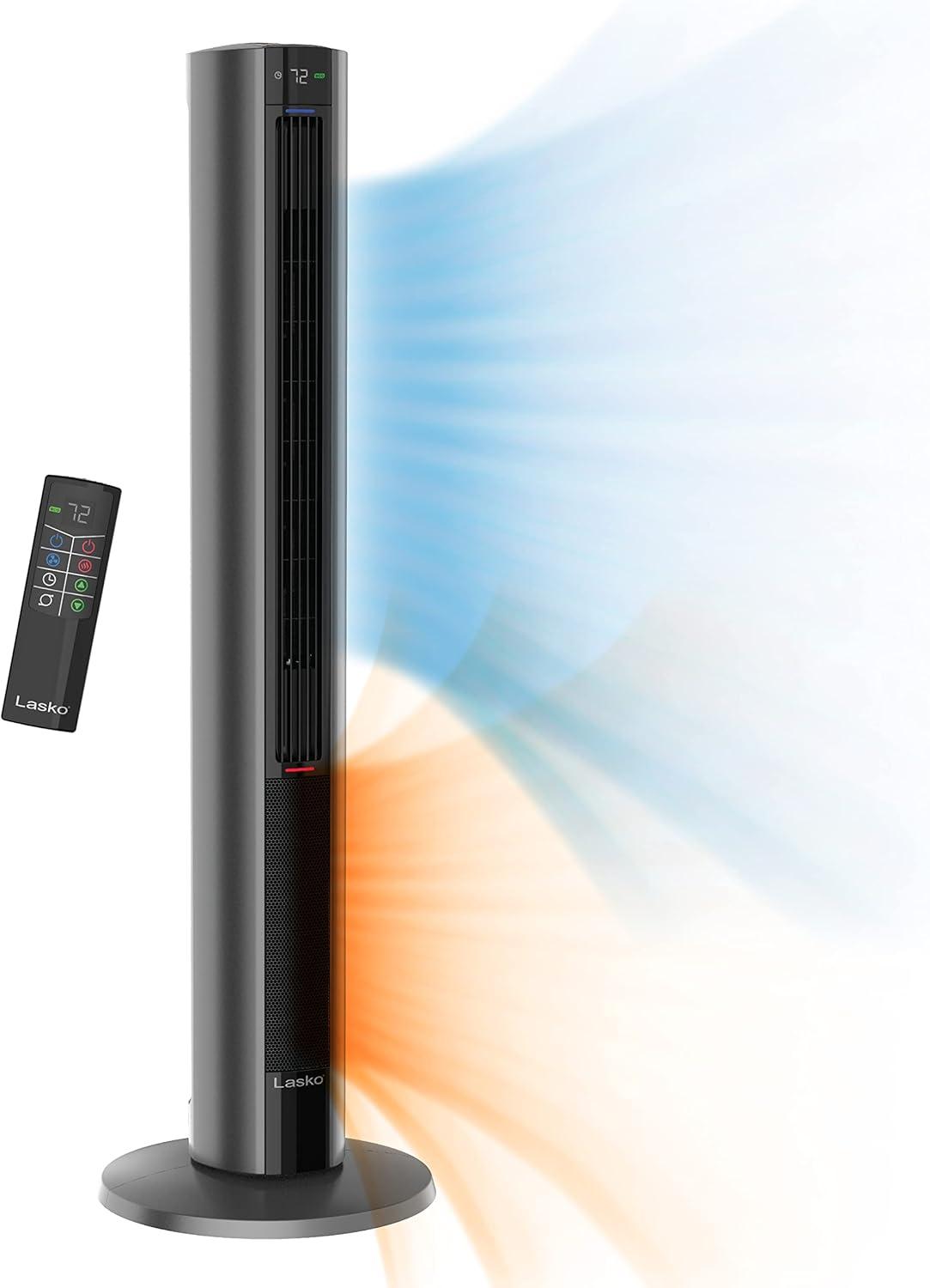 image:imageLasko Oscillating Ceramic Space Heater for Home with Overheat Protection Thermostat and 3 Speeds amp Oscillating All Season Tower Fan and Space Heater in One for Home with Adjustable Thermostat