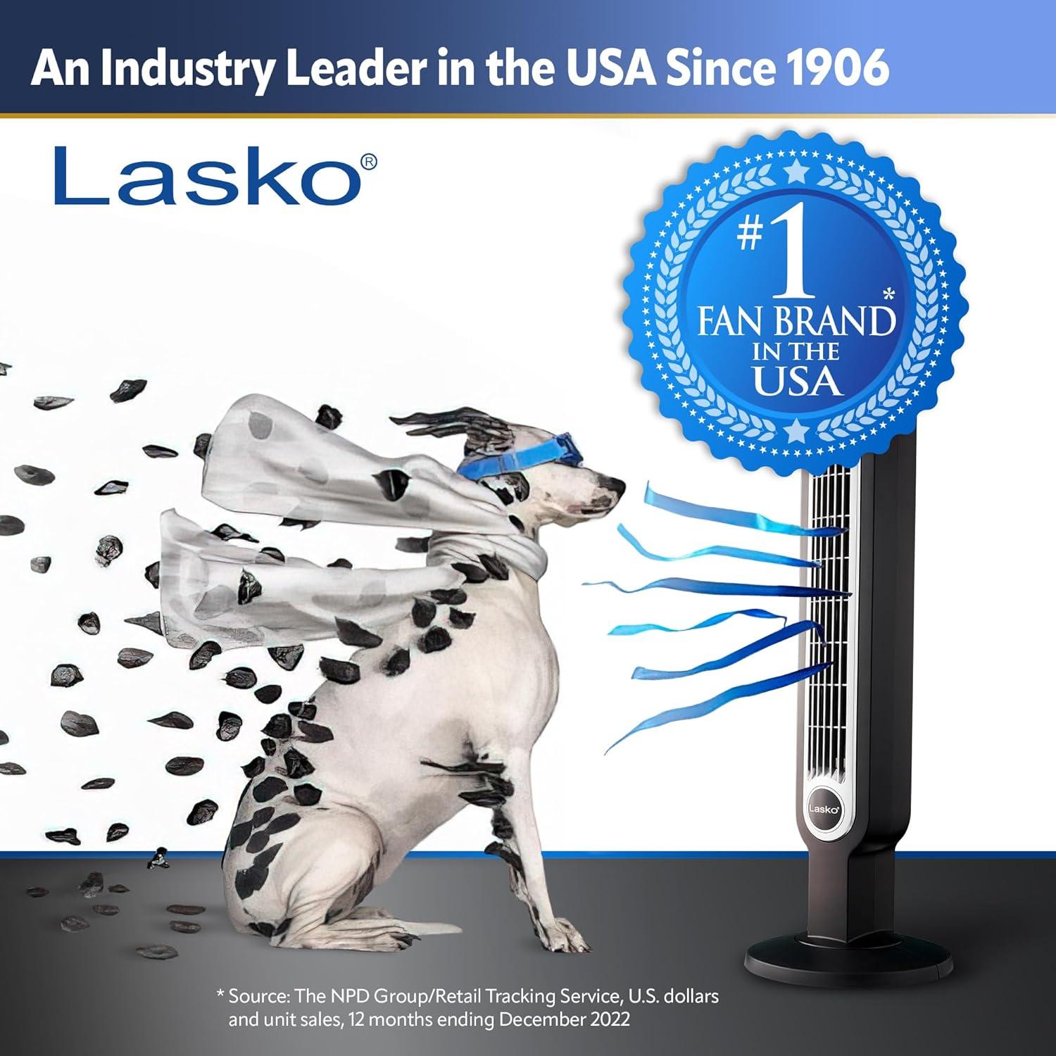 image:imageLasko Oscillating Pedestal Fan Remote 3 Speeds 18 Black 1843 amp Quiet Oscillating Tower Fan Remote 3Speed 42 Silver T42951