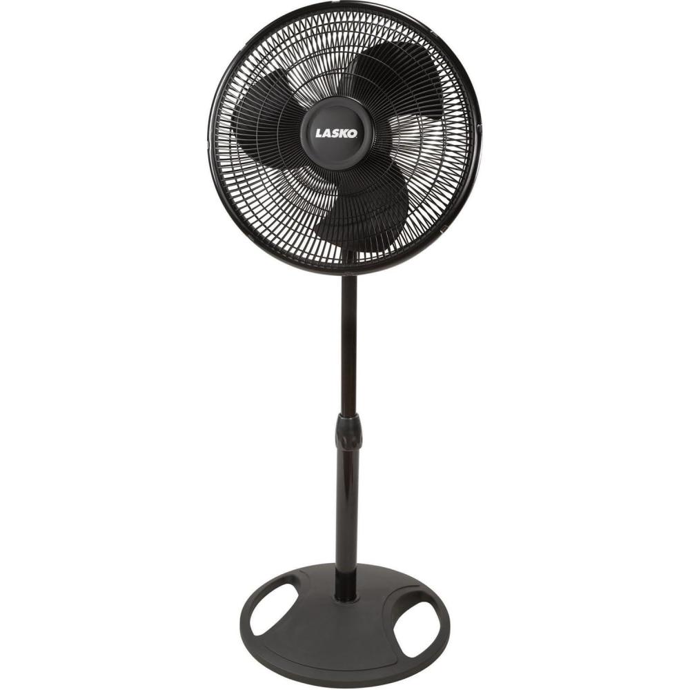 image:imageLasko Oscillating Adjustable Pedestal Stand Fan with Timer and Remote for Indoor Bedroom Living Room Home Office amp College Dorm Use 16 Inch White 1646Black