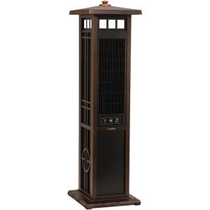 Lasko 4890 Elegant Living Fan with Remote Control-Features Accent Lighting and Widespread Oscillation-Perfect for Outdoor Patios, Decks, or Balconies, Brown