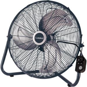 Lasko High Velocity Fan with QuickMount for Floor or Wall Mount Use, 3 Powerful Speeds for Garage, Shop, Attic, 20″, Silver/Black, H20610