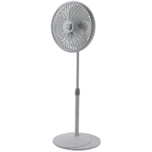 Lasko Oscillating Adjustable Pedestal Stand Fan with Timer and Remote for Indoor, Bedroom, Living Room, Home Office & College Dorm Use, 16 Inch, White, 1646(Gray)