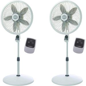 Lasko Oscillating Adjustable Pedestal Stand Fan with Timer and Remote for Indoor, Bedroom, Living Room, Home Office & College Dorm Use, 16 Inch, White, 1646(White)