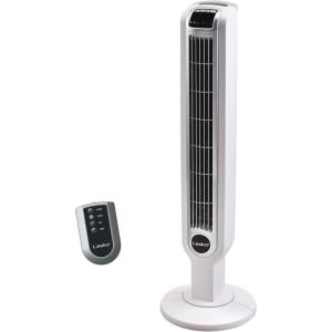 Lasko Oscillating Tower Fan with Remote Control, 3 Quiet Speeds, Timer for Bedroom, Kitchen, Office Use, Black, 36″ 2511(White)