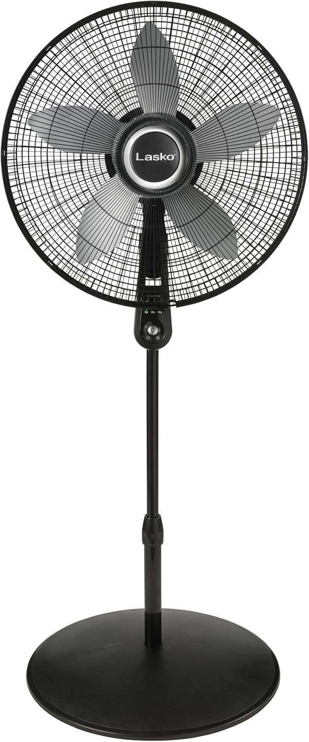 image:imageLasko Oscillating Pedestal Fan Adjustable Height Timer Remote Control 4 Speeds Floor Fans for Home Bedroom Living Room and Home Office 20 Black S20620