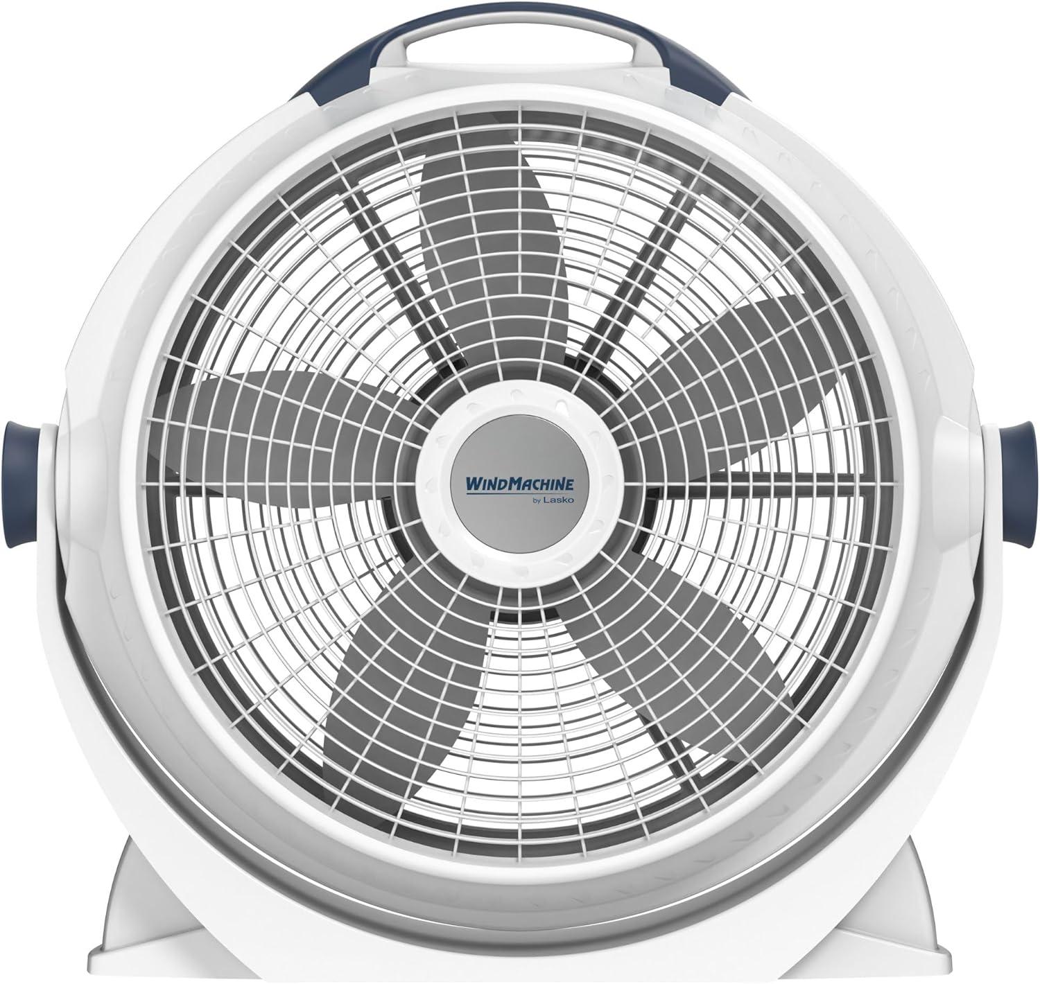 image:imageLasko WINDMACHINE 20 High Velocity Floor Fan with 3 Speeds 360 Directional Airflow Portable Air Circulator Fan for Home Garage amp Workshop Fully Assembled Gray 3301