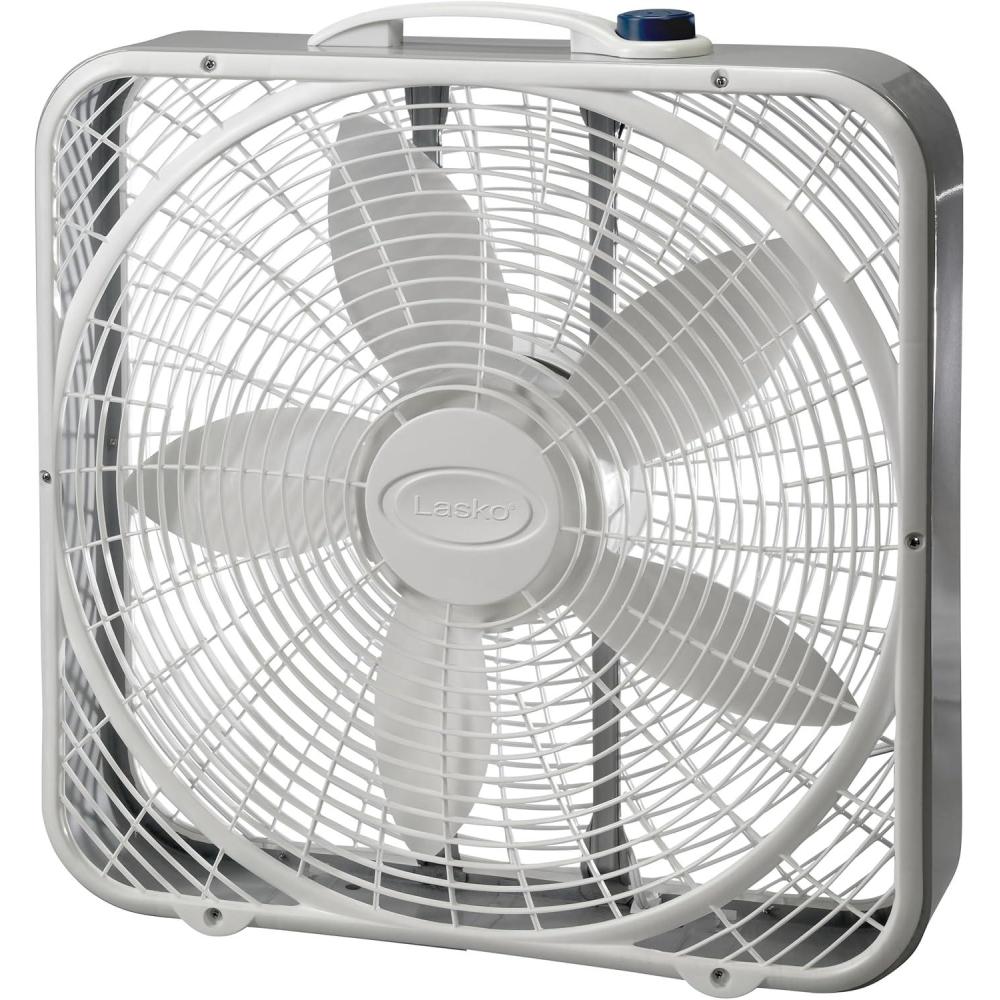 image:imageLasko 20 Inch 3Speed Energy Efficient Box Fan for Home Bedroom Office Living Room White 3723
