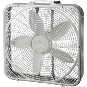 Lasko 20 Inch 3-Speed Energy Efficient Box Fan for Home, Bedroom, Office, Living Room, White, 3723