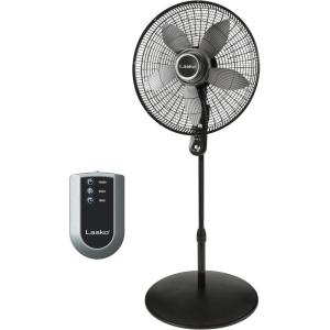 Lasko Oscillating Pedestal Fan, Adjustable Height, Timer, Remote Control, 4 Speeds, Floor Fans for Home Bedroom, Living Room, and Home Office, 20″, Black, S20620