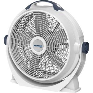 Lasko WINDMACHINE 20″ High Velocity Floor Fan with 3 Speeds, 360° Directional Airflow, Portable Air Circulator Fan for Home, Garage & Workshop, Fully Assembled, Gray, 3301