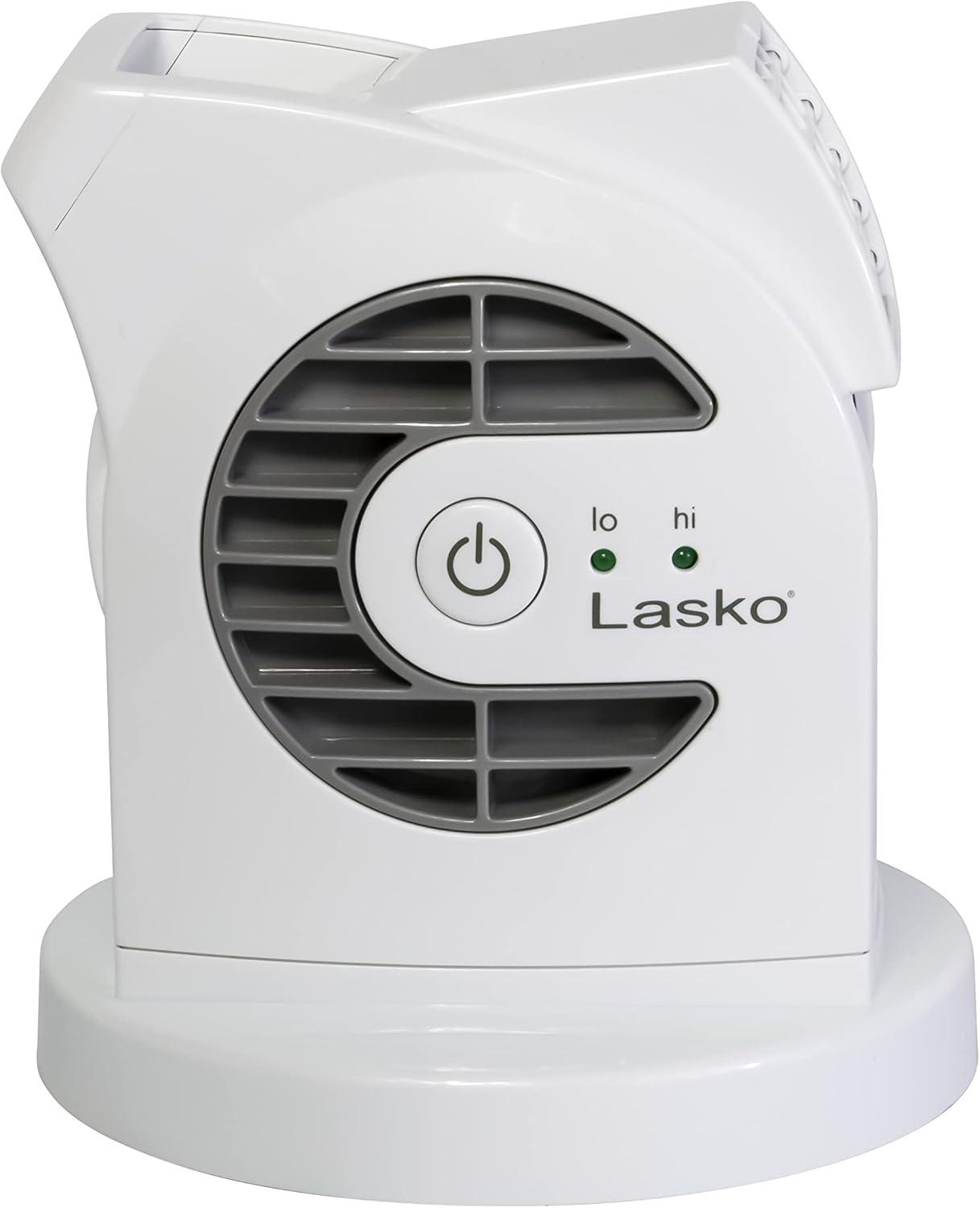 image:imageLasko MyCool D300 Mini USB Desk Fan with 40in USB Cable and Bonus AC Adapter Small Quiet Portable Personal 2Speed Fans for Staying Cool at Home Work Office Dorm Car and Travel WhiteWhite