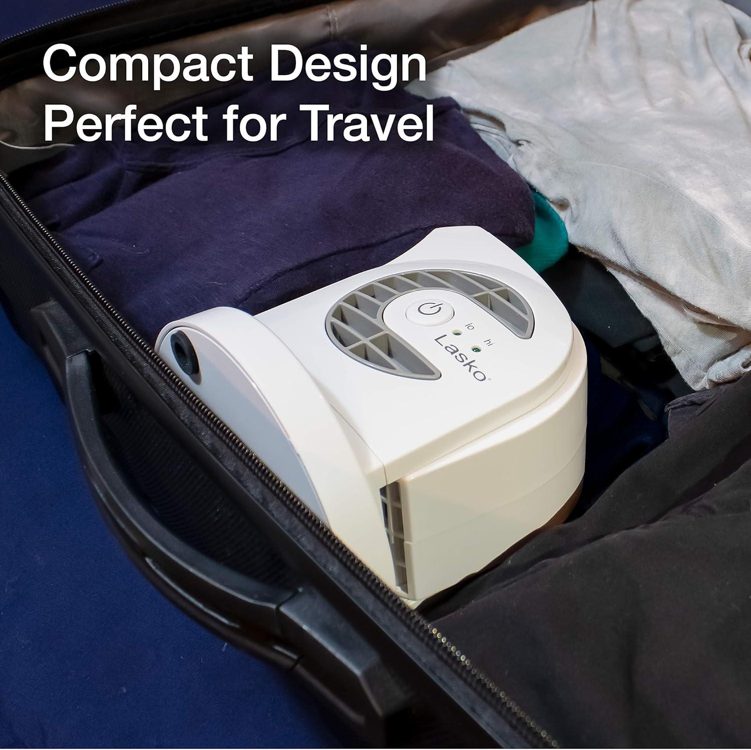 image:imageLasko MyCool D300 Mini USB Desk Fan with 40in USB Cable and Bonus AC Adapter Small Quiet Portable Personal 2Speed Fans for Staying Cool at Home Work Office Dorm Car and Travel WhiteWhite