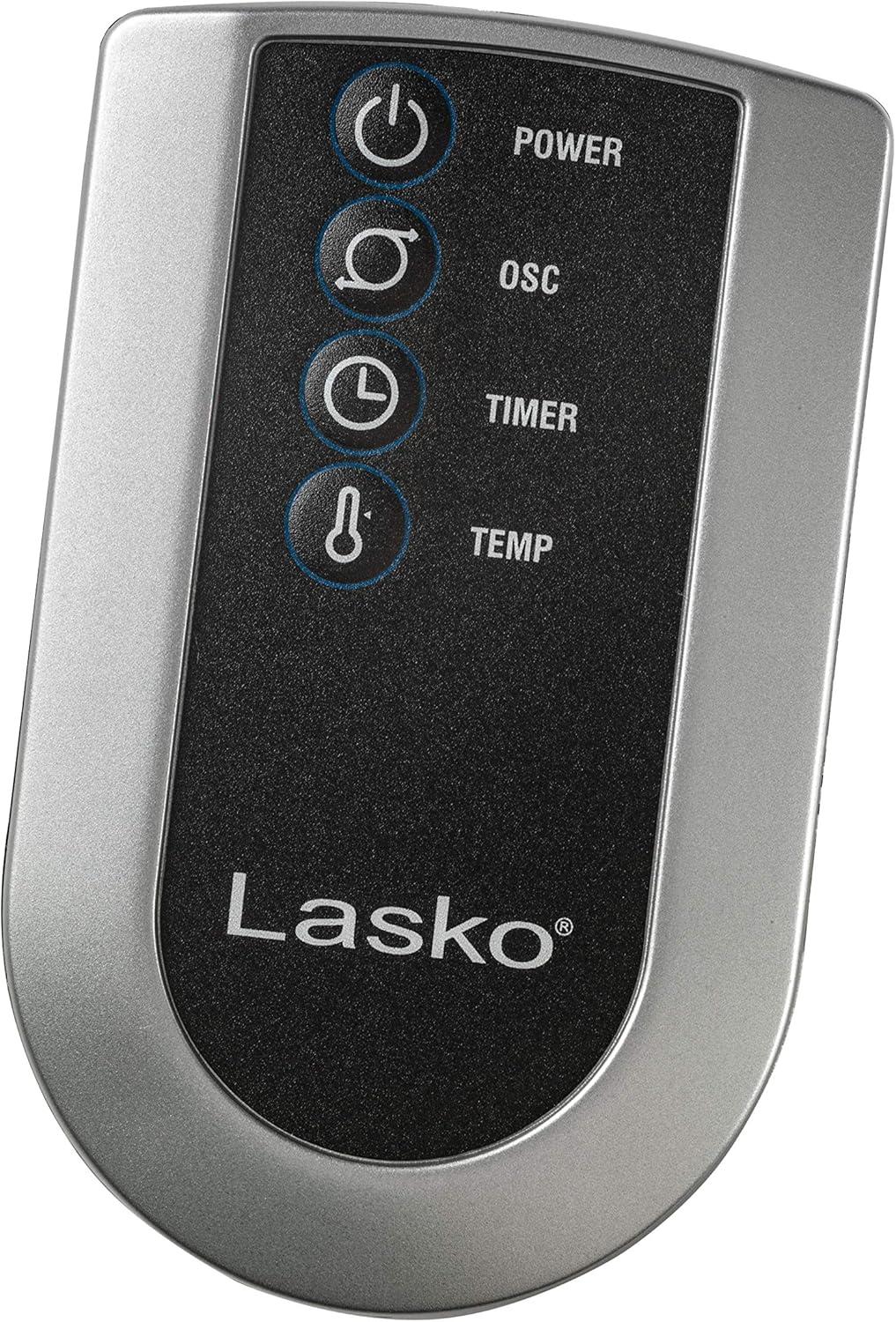 image:imageLasko Oscillating Pedestal Fan Thermostat Adjustable Height Remote Control Timer 4 Speeds for Bedroom Living Room Office amp Dorm 16 White S16614Black 16612
