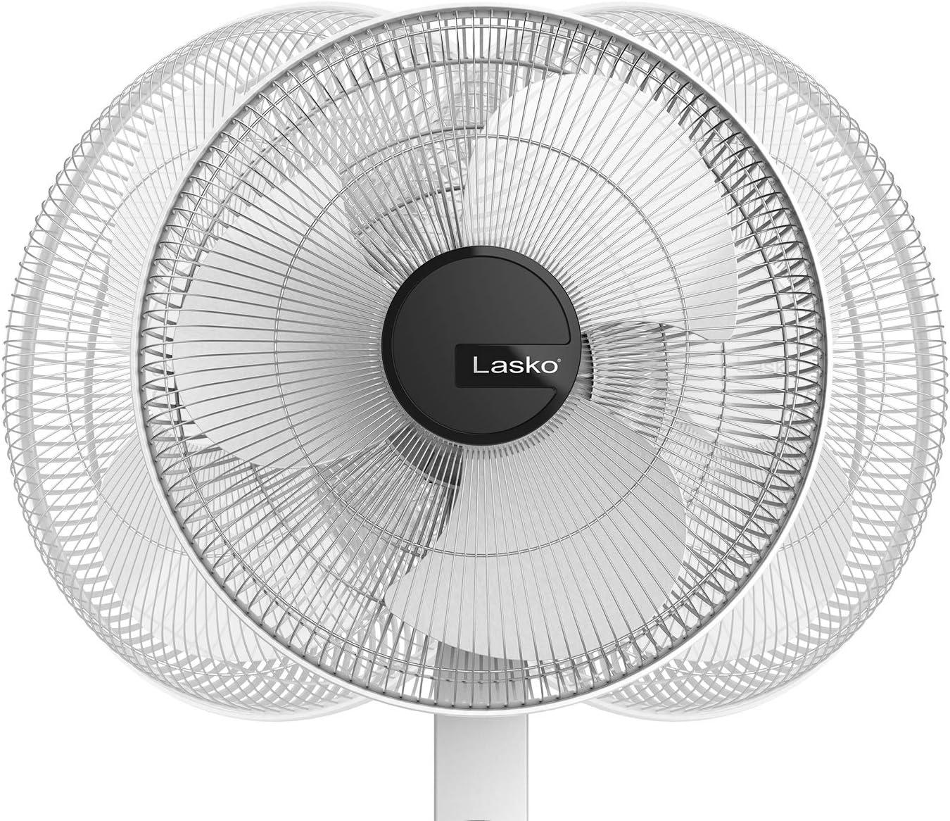 image:imageLasko Oscillating Pedestal Fan Thermostat Adjustable Height Remote Control Timer 4 Speeds for Bedroom Living Room Office amp Dorm 16 White S16614White