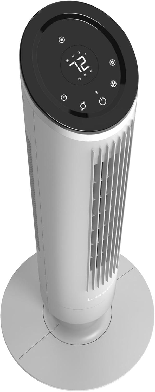 image:imageLasko 42 Apex Oscillating Tower Fan with 6 HighPerformance Speeds 4 Wind Modes 12Hr Timer 40ft Air Distance Airflow speed of 29 fts Quiet breeze as low as 29dBA Remote Control Gray