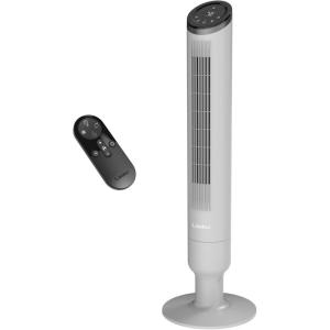 Lasko 42″ Apex Oscillating Tower Fan with 6 High-Performance Speeds, 4 Wind Modes, 12Hr Timer, 40ft Air Distance, Airflow speed of 29 ft/s, Quiet breeze as low as 29dBA, Remote Control, Gray